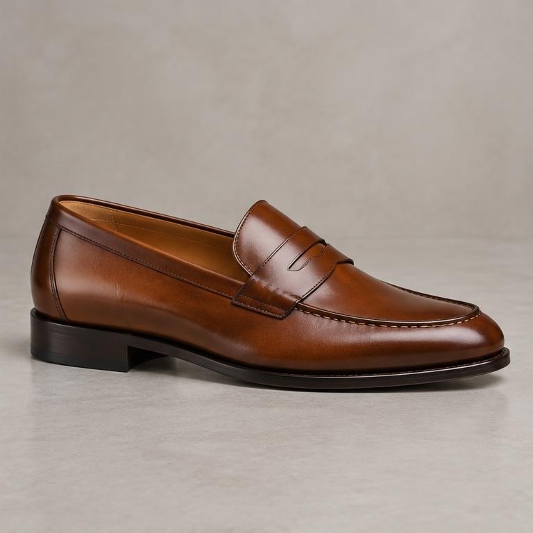 Brown Penny Loafer — Shoes sample design
