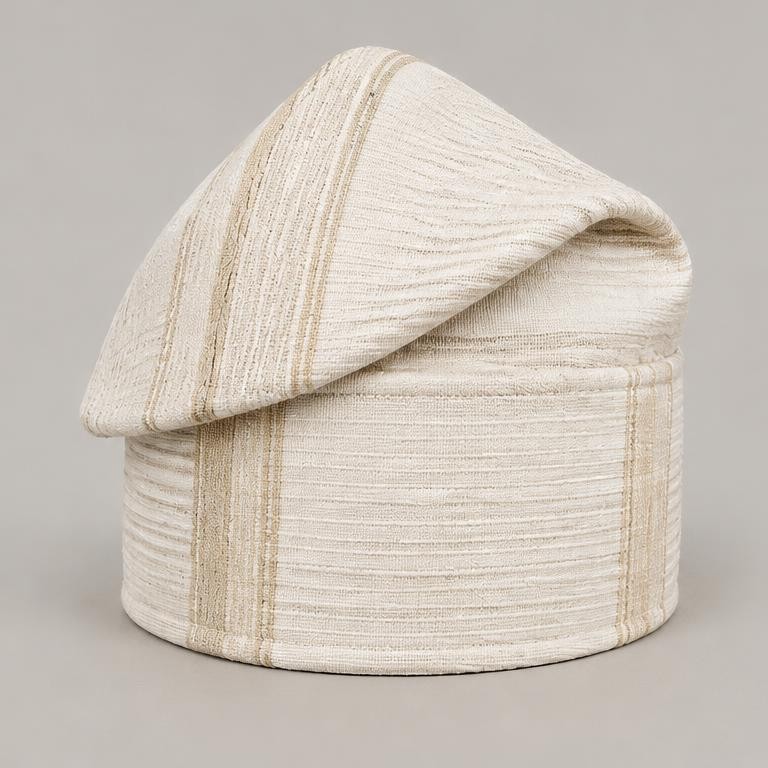 Ivory Aso-Oke Cap — Caps sample design
